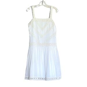 Ann Taylor Silk Blend Lace Trimmed Sleeveless Dress